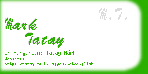 mark tatay business card